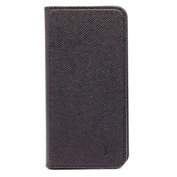 Louis Vuitton Folio Case iPhone Taiga Black Ardoise Leather Smartphone SS - Picture 1 of 1